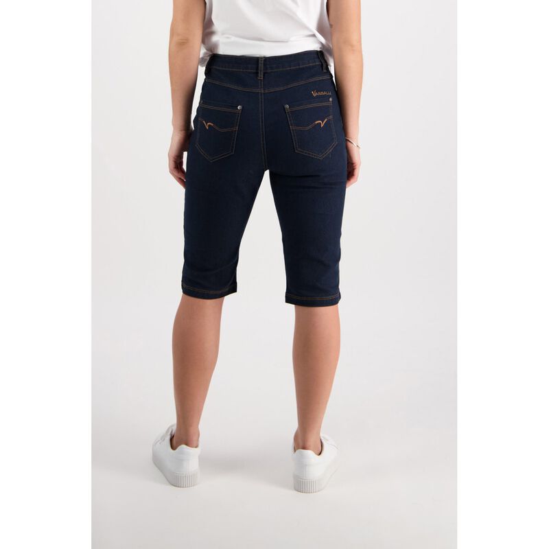 Vassalli Slim Leg Contrast Stitch Denim Short image number 1